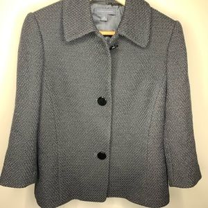 BANANA REPUBLIC Black Three Button Wool Jacket 10